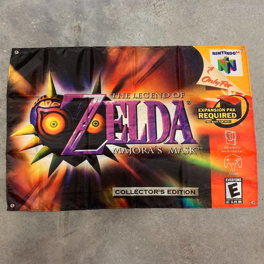 The Legend Of Zelda Majora's Mask Wall Flag Banner Tapestry 2 x 3 Ft, N64